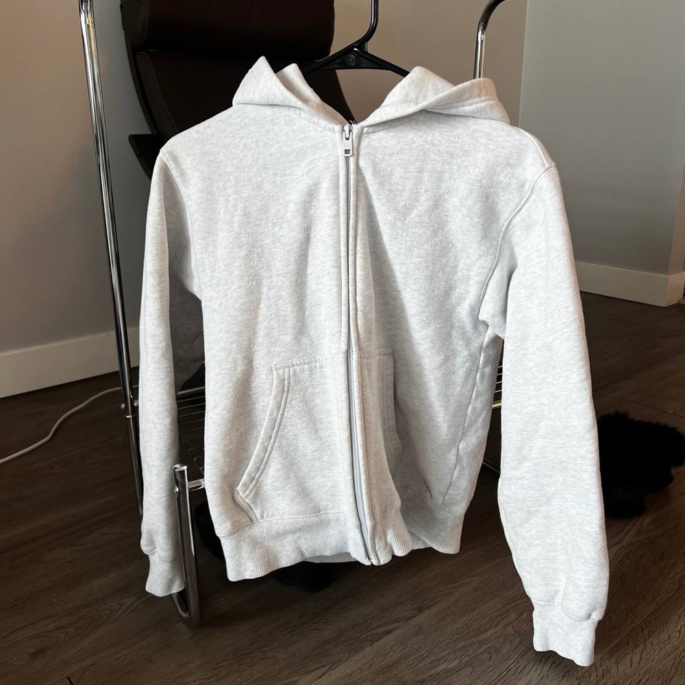 TNA Light Gray Zip-Up Hoodie - Picture 3 of 10
